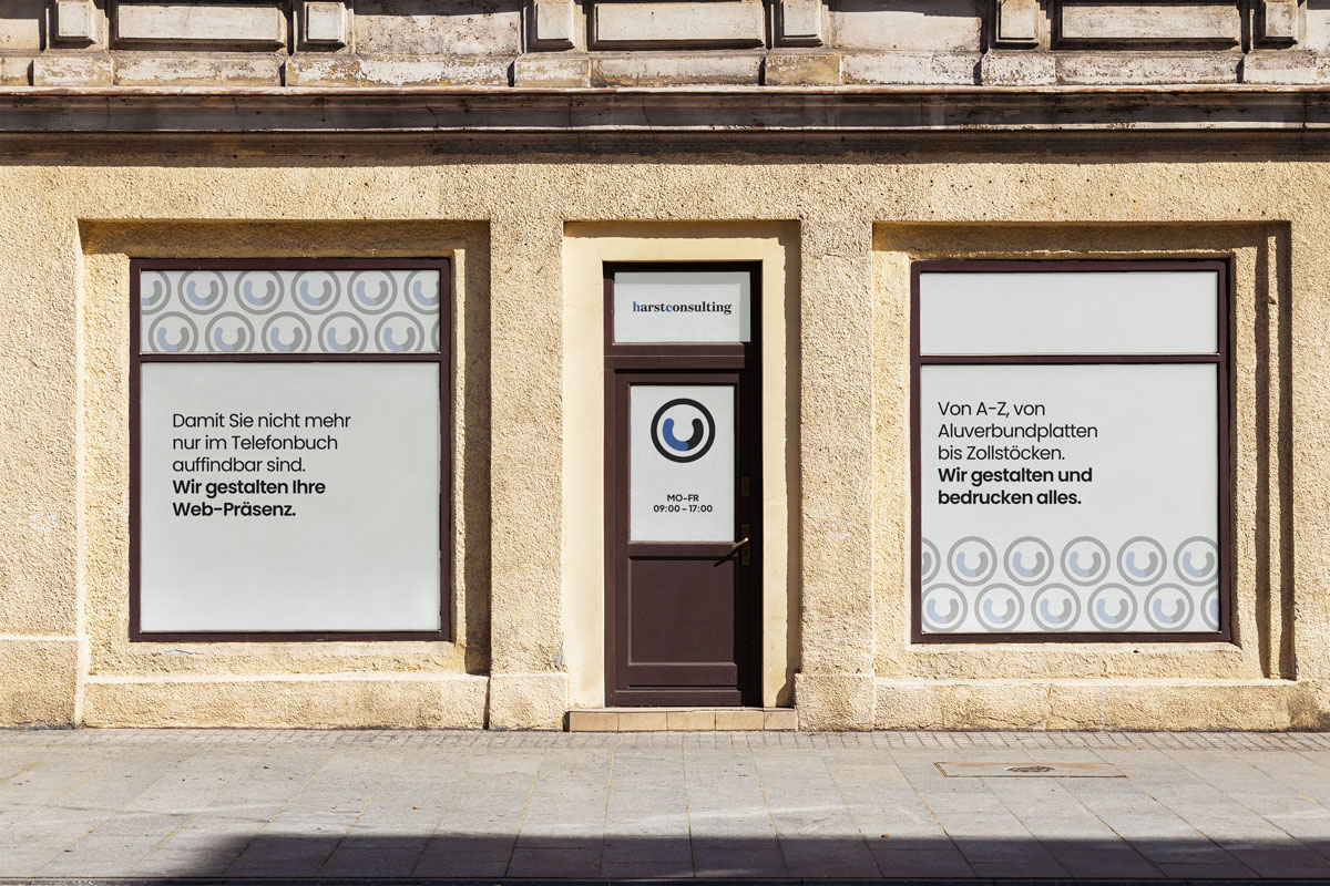 Beklebtes Schaufenster